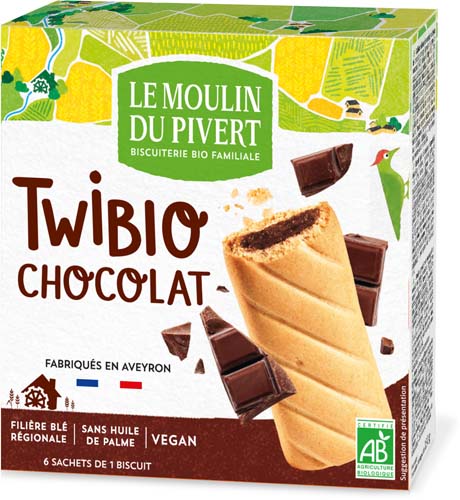 Twibio mit Schokoladenfüllung