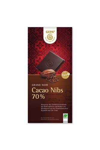 Schokolade Cacao Nibs 70%