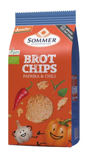Brot Chips mit Paprika & Chili